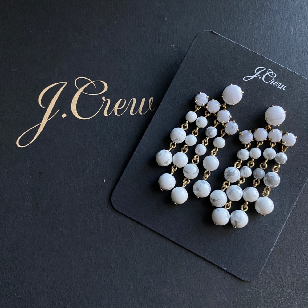 📍New J. Crew Candy dot chandelier earrings